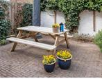 Stevige grenen picknicktafel met opklapbare banken, Tuin en Terras, Ophalen