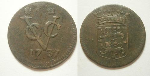 3] West Friesland VOC Duit 1737 - Schaars, Postzegels en Munten, Munten | Nederland, Losse munt, 1 cent, Vóór koninkrijk, Ophalen of Verzenden