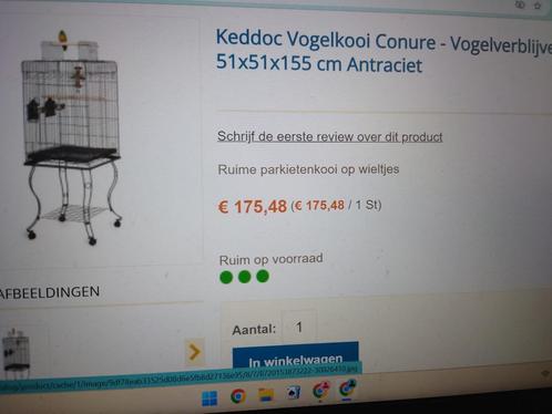 Grote vogelkooi, Dieren en Toebehoren, Vogels | Hokken en Kooien, Zo goed als nieuw, Vogelkooi, Metaal, Ophalen of Verzenden