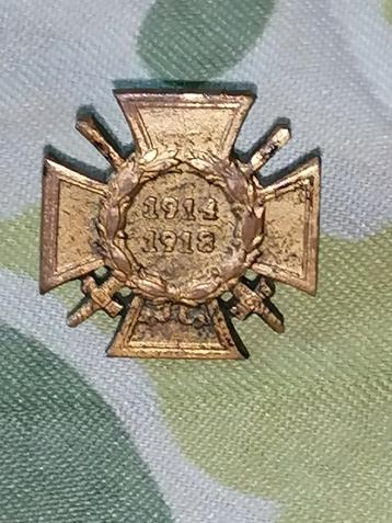 Miniatuur Hindenburg kruis button/pin badge WO1 1914-1918 beschikbaar voor biedingen