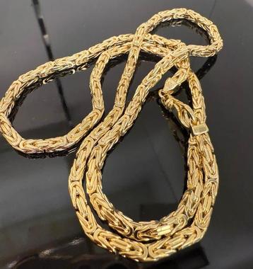 Prachtige 14 karaats gouden massieve koningsketting beschikbaar voor biedingen
