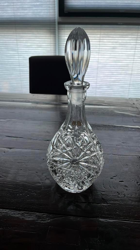 Kristallen karaf met stop, Antiek en Kunst, Antiek | Glas en Kristal, Ophalen of Verzenden