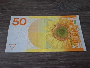 Heel mooi biljet 50 gulden Zonnebloem, 1982 beschikbaar voor biedingen