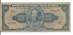 Brasil 200 Cruzeiros 1943 P#139 Série 277A (1st print) VF, Postzegels en Munten, Bankbiljetten | Amerika, Los biljet, Ophalen of Verzenden