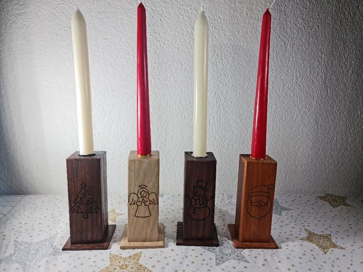 Staande kandelaar, Huis en Inrichting, Woonaccessoires | Kandelaars en Kaarsen, Nieuw, Kandelaar, Minder dan 25 cm, Hout, Overige kleuren