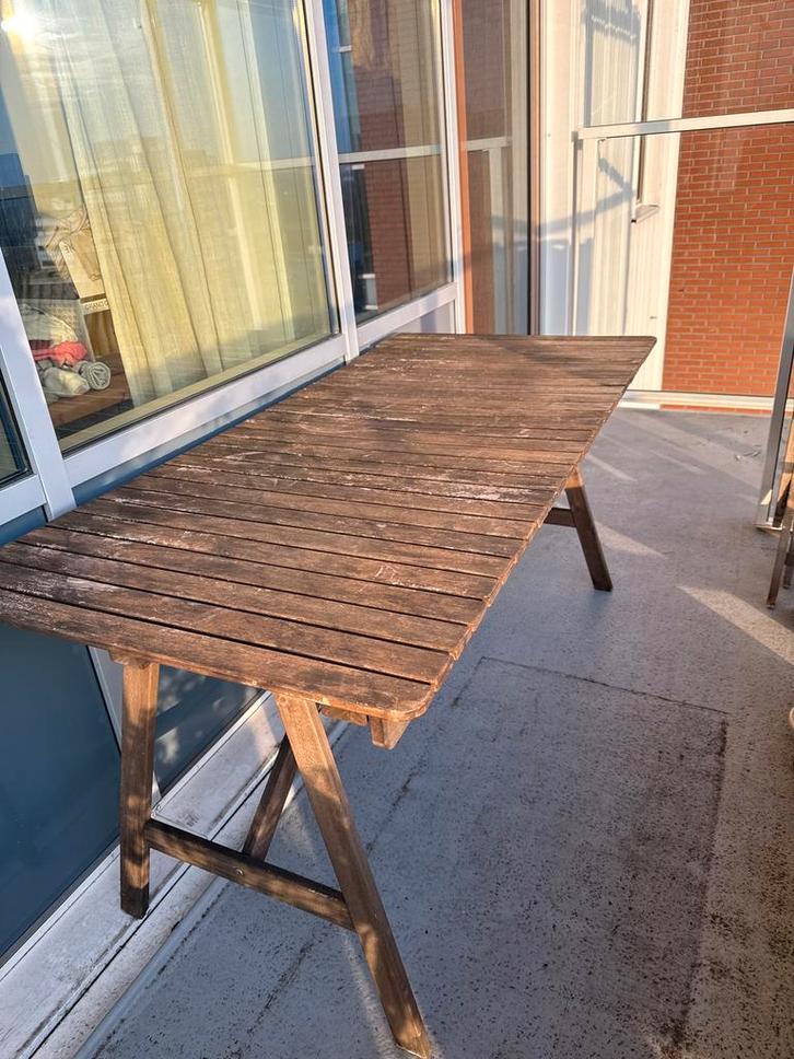IKEA tuintafel - opknapper!, Tuin en Terras, Tuintafels, Gebruikt, Rechthoekig, Hout, Ophalen