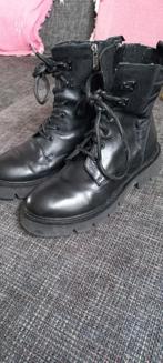MARCO TOZZI LAARSJES BIKER BOOTS ZWART MT 37 LEER, Zwart, Lage of Enkellaarzen, Marco Tozzi, Ophalen of Verzenden