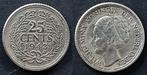 25 cent 1943 pp, Postzegels en Munten, Munten | Nederland, Verzenden, Koningin Wilhelmina, 25 cent, Zilver