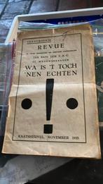 Tekst boekje revue 1935 kaatsheuvel, Ophalen of Verzenden, Zie foto’s