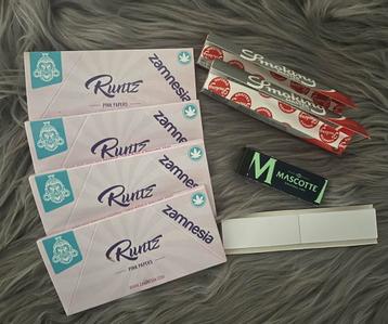 Roze vloeipapier tipjes Zamnesia - Mascotte Smoking master beschikbaar voor biedingen