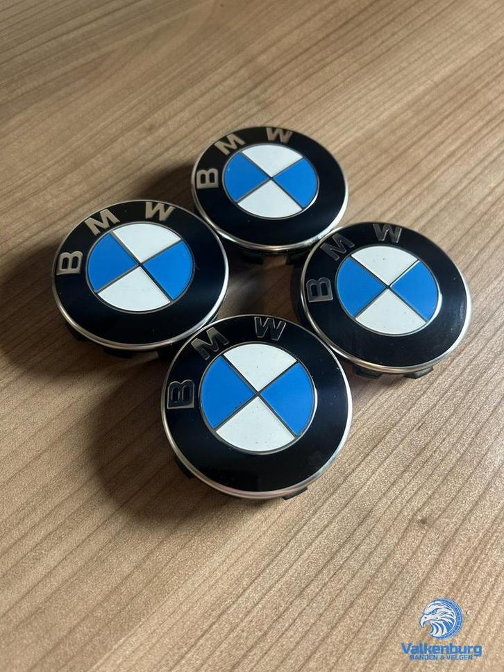 ORIGINELE BMW naafkap naafdop set zwart KLEIN, Auto diversen, Wieldoppen, Gebruikt, Verzenden