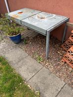 Metalen Tuin tafel / Decoratie- , Bloem tafel, Tuin en Terras, Ophalen, Gebruikt, Rechthoekig, Metaal