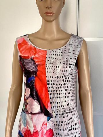 J347 Lizzy & Coco maat M=38/40 dubbelzijdige jurk wit/zwart beschikbaar voor biedingen