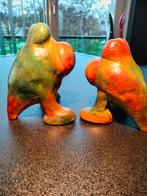 2 x Kikkervisje Abstract Keramiek Natuurtinten  15 cm, Ophalen of Verzenden