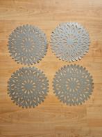 4 zilveren placemats, Ophalen of Verzenden, Zo goed als nieuw, Rond, Binnen