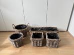 Rieten plantenmanden - 5 stuks, Minder dan 30 cm, Minder dan 60 cm, Ophalen of Verzenden, Zo goed als nieuw