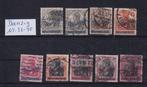 X176B) Danzig Mi 32/40 €2700 opdruk geen garantie, Ophalen of Verzenden, Duitse Keizerrijk, Gestempeld