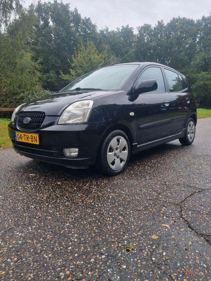 Kia Picanto 1.0 2007 Zwart, Auto's, Kia, Bedrijf, Picanto, ABS, Airbags, Airconditioning, Centrale vergrendeling, Elektrische ramen