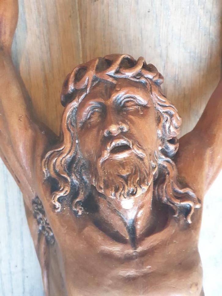17e 18e zeldzame grote corpus Jezus buxus boxwood, Antiek en Kunst, Kunst | Beelden en Houtsnijwerken, Ophalen of Verzenden
