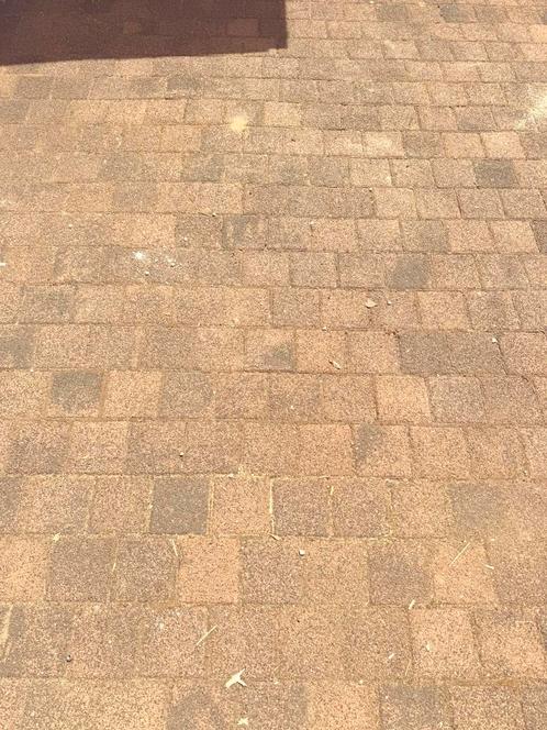 Af te halen gratis cobblestones ca 250m2, Tuin en Terras, Tegels en Klinkers, Zo goed als nieuw, Klinkers, Beton, 10 m² of meer