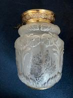 Antieke Oude Glazen Hanglamp Hallamp Hang Hal Lamp Glas, Antiek en Kunst, Ophalen of Verzenden