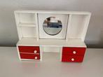 Vintage Barbie Kaptafel met Spiegel, Verzamelen, Poppenhuizen en Toebehoren, Ophalen of Verzenden, Gebruikt, Poppenhuis