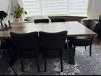 Mooie eet tafel met 6 stoelen, 100 tot 150 cm, 150 tot 200 cm, Ophalen of Verzenden, Zo goed als nieuw