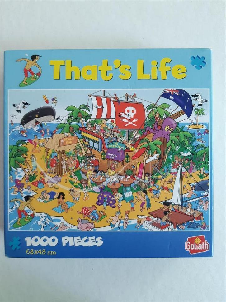 Goliath That's Life 922908 Tropisch Eiland 1000 stukjes, Hobby en Vrije tijd, Denksport en Puzzels, Gebruikt, Legpuzzel, 500 t/m 1500 stukjes