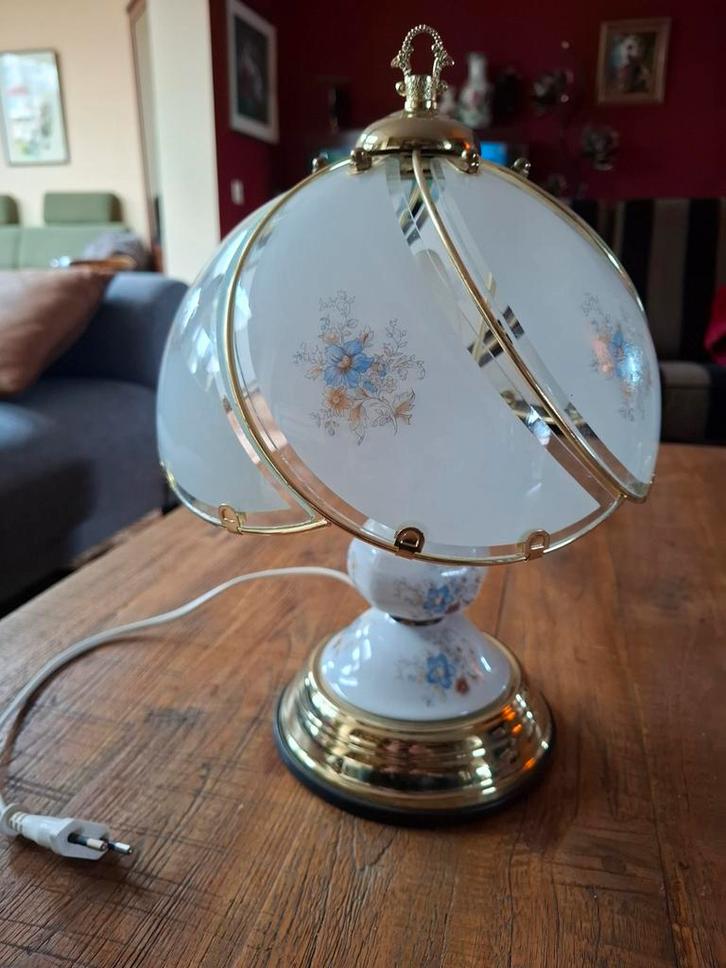 Vintage Hollywood Regency Lotus Tafellamp, Antiek en Kunst, Antiek | Lampen, Ophalen of Verzenden