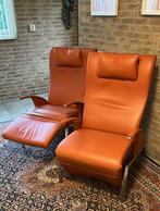 Set van 2 Design stoelen merk Zani, Huis en Inrichting, Fauteuils, Ophalen, Gebruikt, Minder dan 75 cm, Leer