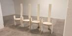 Set van 4 vintage Vico Magistretti Golem stoelen, wit, Ophalen, Tweedehands, Tweedehands, 4 tot 6 stoelen