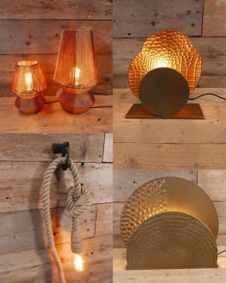 Tafellampen / Touwlampen / Ledlampen / Wandlampen, Huis en Inrichting, Lampen | Tafellampen, Nieuw, 50 tot 75 cm, Glas, Hout, Kunststof