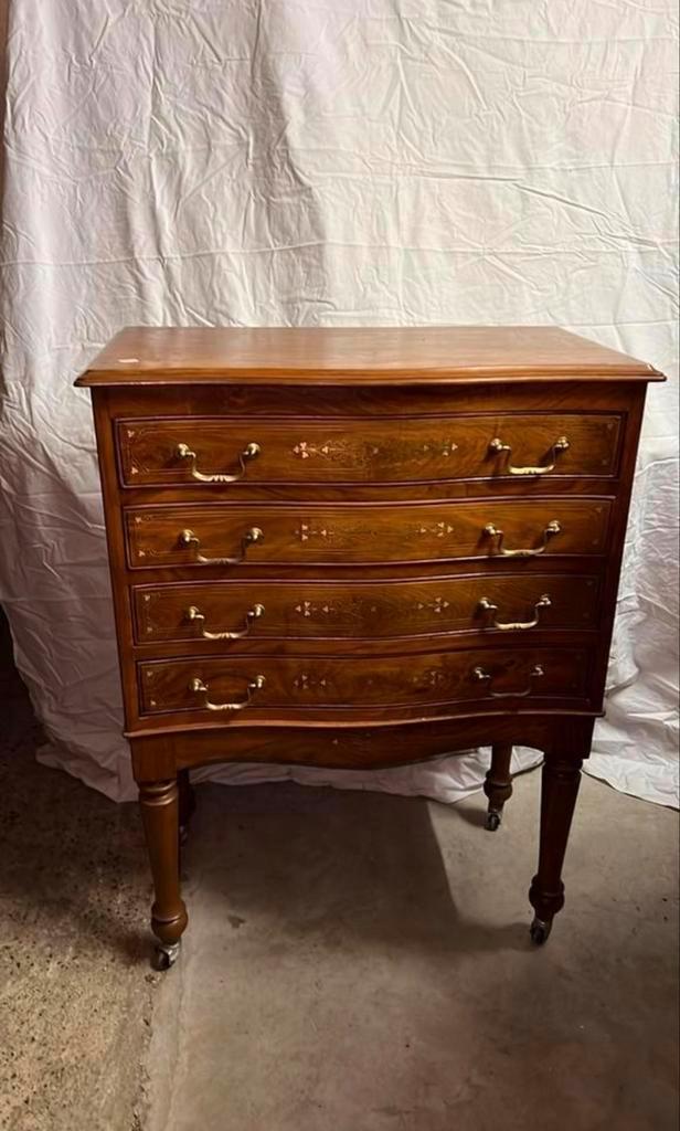 2 Antieke Ladenkast met Vier Lades, Huis en Inrichting, Kasten | Ladekasten, Zo goed als nieuw, Minder dan 100 cm, 25 tot 50 cm