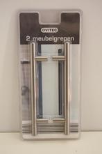 2 rechte meubelgrepen RVS. Nieuw in verpakking., Ophalen of Verzenden, Nieuw, Rvs, Overige typen