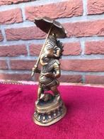 bronzen beeld: Ganesha met parasol, Ophalen of Verzenden, Brons