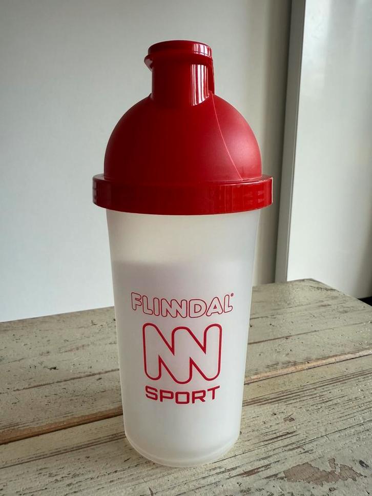 rode FLINNDAL sport bidon / mixer 500 ml, Sport en Fitness, Bidons, Nieuw, Ophalen of Verzenden