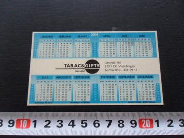 sticker Kalender 2004 Vlaardingen TABAC & GIFTS  Liesveld  beschikbaar voor biedingen