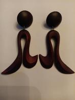 Houten Oorbellen - Unieke Design Oorbellen, Sieraden, Tassen en Uiterlijk, Overige materialen, Hangers, Bruin, Nieuw