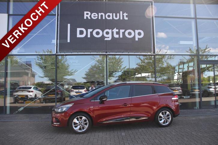 Renault Clio Estate 90PK-LIMITED-142DKM-AIRCO-NAVI-CRUISE-LM, Auto's, Renault, Te koop, Clio, ABS, Airbags, Airconditioning, Bluetooth