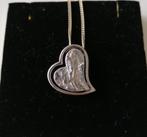 Zilveren ketting met hart 19mm x 20 mm x 7mm assieraad, Sieraden, Tassen en Uiterlijk, Nieuw, Ophalen of Verzenden, Hart, Zilver