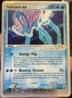 Vintage oude zeldzame Pokémon kaart Suicune ex, Verzenden, Gebruikt, Losse kaart, Foil