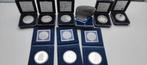 Complete serie 9x prestige 50 gulden proof gecertificeerd, Ophalen of Verzenden, Nederland, Munten