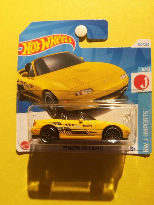 '91 Mazda MX-5 Miata Hot Wheels J-imports 2024, Hobby en Vrije tijd, Modelauto's | Overige schalen, Nieuw, Auto, Ophalen of Verzenden