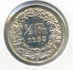 Zwitserland 1/2 Franc 1953 UNC+, Postzegels en Munten, Munten | Europa | Niet-Euromunten, Verzenden, Overige landen, Zilver