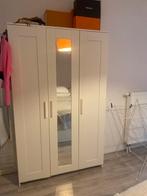 Brimnes ikea bed 160x200cm en kleding kast, Ophalen, Wit, Tweepersoons, Zo goed als nieuw