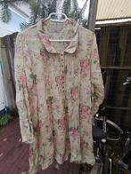 Les Ours voile katoen Bloemen blouse XL 40 42 44, Maat 38/40 (M), Verzenden, Beige, Onbekend