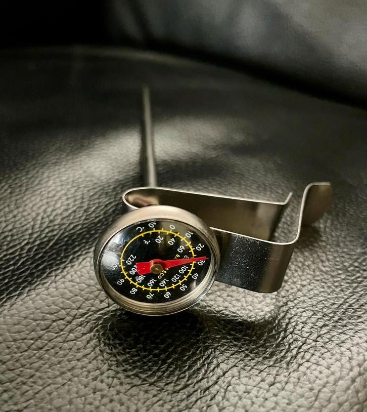 Espresso accessoires - thermometer borstelhouder em., Witgoed en Apparatuur, Koffiemachine-accessoires, Gebruikt, Ophalen of Verzenden
