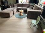 Suedine taupe kleurige u bank DIRECT OPHALEN GRAAG, Huis en Inrichting, Ophalen, Gebruikt, Stof