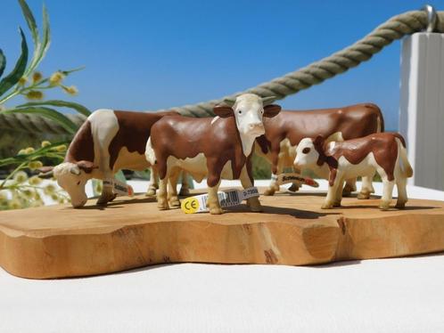 SCHLEICH KOEIEN.4-Delige Schleich Boerderijdieren Set.FRAAI!, Verzamelen, Overige Verzamelen, Zo goed als nieuw, Ophalen of Verzenden