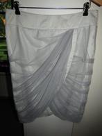 D992 EMMA mt 40-42 rok grijs tule vaste overslag college, Ophalen of Verzenden, Zo goed als nieuw, Knielengte, Grijs